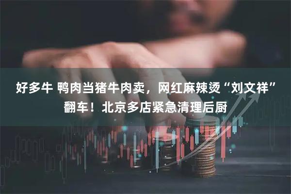 好多牛 鸭肉当猪牛肉卖，网红麻辣烫“刘文祥”翻车！北京多店紧急清理后厨