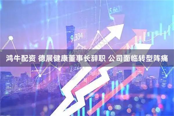 鸿牛配资 德展健康董事长辞职 公司面临转型阵痛