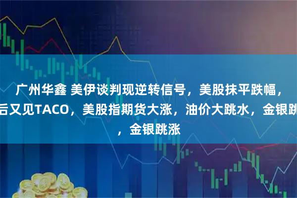 广州华鑫 美伊谈判现逆转信号，美股抹平跌幅，盘后又见TACO，美股指期货大涨，油价大跳水，金银跳涨