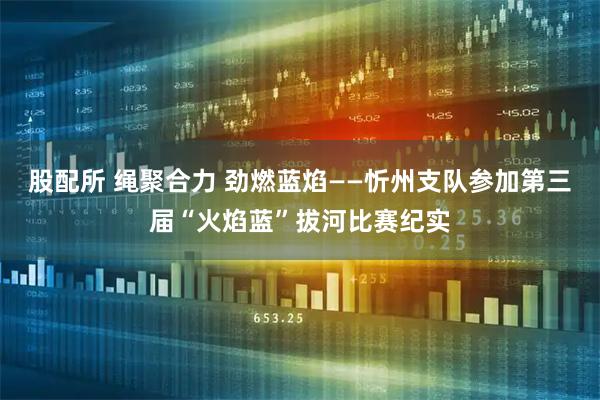 股配所 绳聚合力 劲燃蓝焰——忻州支队参加第三届“火焰蓝”拔河比赛纪实