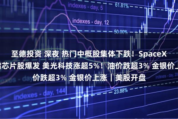 至德投资 深夜 热门中概股集体下跌！SpaceX暴跌近8% 存储芯片股爆发 美光科技涨超5%！油价跌超3% 金银价上涨｜美股开盘