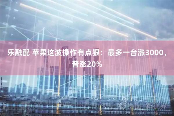 乐融配 苹果这波操作有点狠：最多一台涨3000，普涨20%