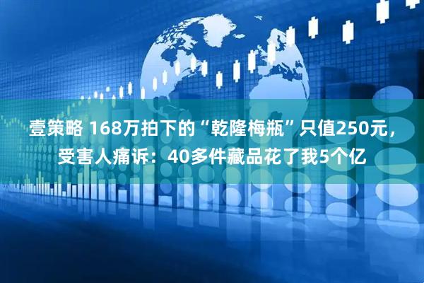 壹策略 168万拍下的“乾隆梅瓶”只值250元，受害人痛诉：40多件藏品花了我5个亿